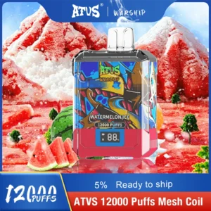 Original ATVS WARSHIP Vape 5% Nicotine 650mAh Rechargeable Battery Bulk Buy Disposable Vape Wholesale