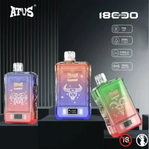 Original Factory ATVS Vape 18000 Puffs 5% Nicotine Disposable Vape Pen 18ml E-Liquid Bulk Buy Wholesale