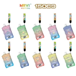 Заводской оригинал MRVI PUFFING 15000 PUFFS 2% 5% никотин двойной сетки катушки одноразовые Vape Pen с E жидкости и мощности дисплей экрана (1)