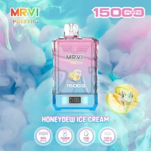 Заводской оригинал MRVI PUFFING 15000 PUFFS 2 5 Никотин Dual Mesh Coil Одноразовые Vape Pen С E Жидкость Мощность Экран Дисплей 5