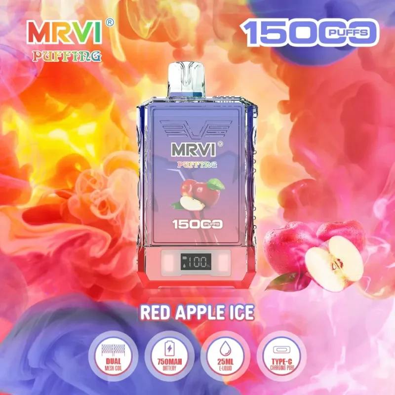 Заводской оригинал MRVI PUFFING 15000 PUFFS 2 5 Никотин Dual Mesh Coil Одноразовые Vape Pen С E Жидкость Мощность Экран Дисплей 6