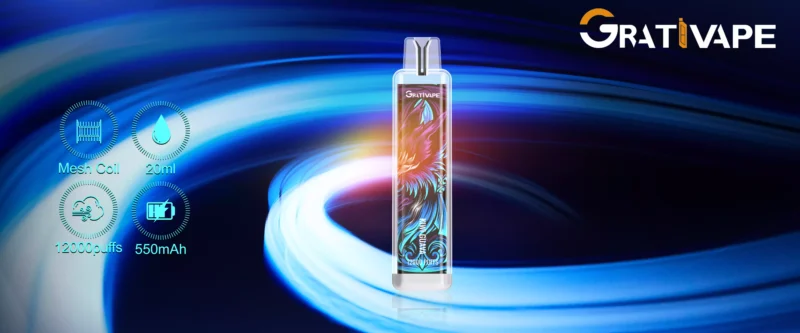 Grativape iStorm 12000 bouffées 0% 2% 3% 5% Nicotine et batterie 550mAh Type-C Vape jetable en gros