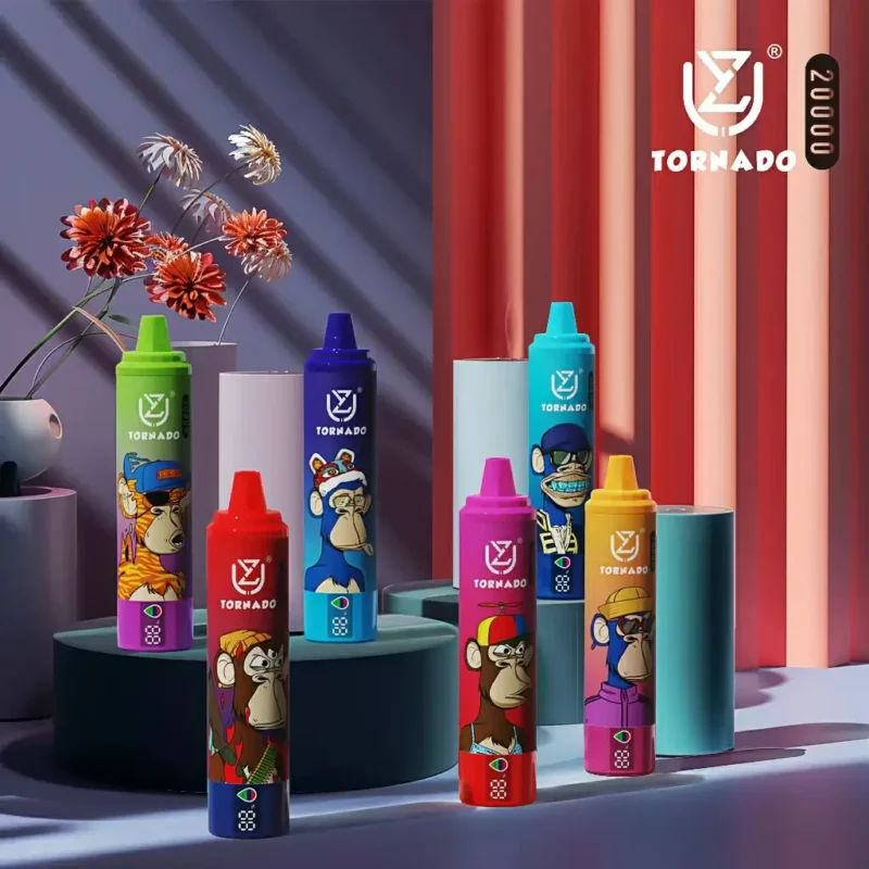 UZY Tornado 20000 Puffs Caneta Vape descartável de alta capacidade com capacidade de 28ml e tecnologia de bobina de malha Nicotina 0% 2% 3% 5% (2)