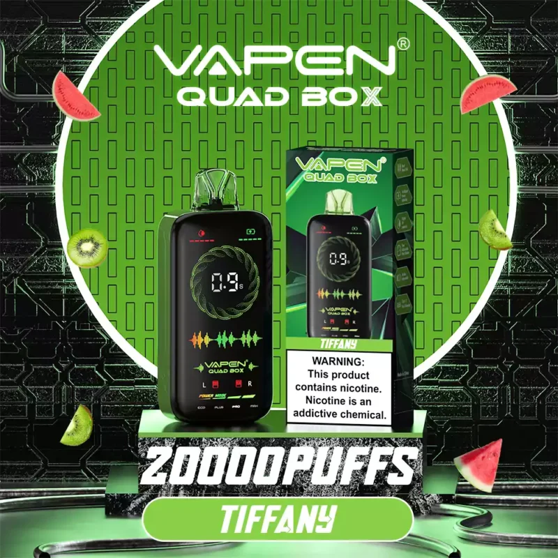 VAPEN QUAD BOX 20000 PUFFS Flujo de Aire Ajustable Recargable 2 5 Low Nicotine Mayorista Vape Desechable Pantalla Completa 13