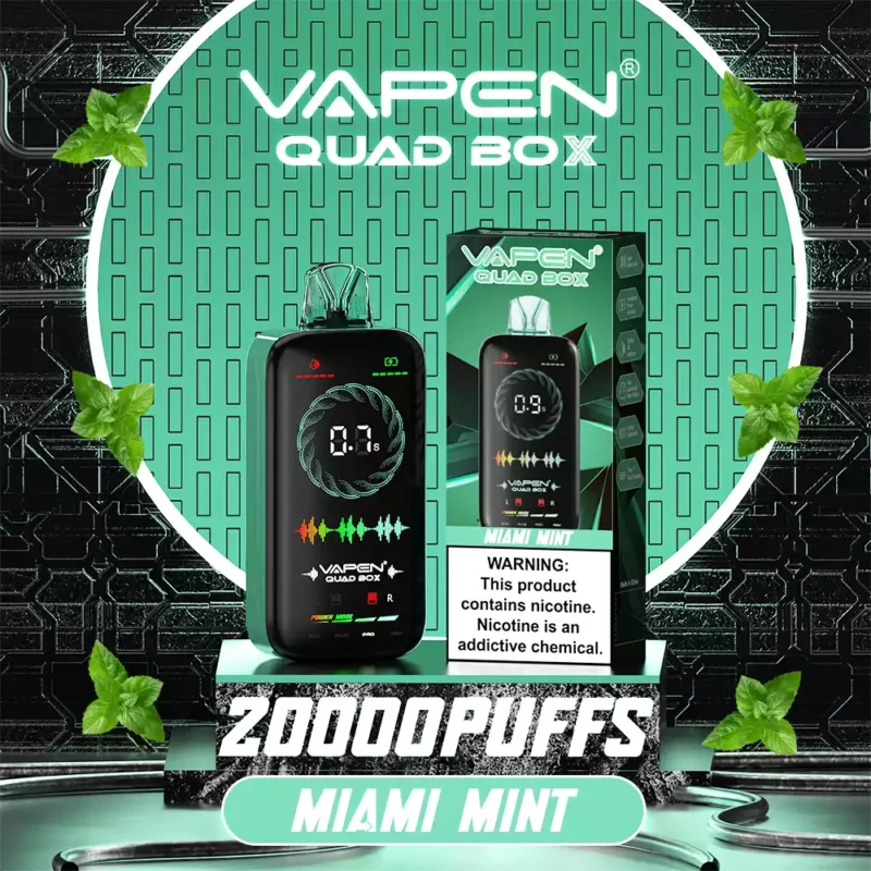 VAPEN QUAD BOX 20000 PUFFS Flujo de Aire Ajustable Recargable 2 5 Low Nicotine Mayorista Vape Desechable Pantalla Completa 17