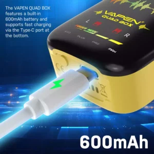 VAPEN QUAD BOX 20000 PUFFS Flujo de Aire Ajustable Recargable 2 5 Baja Nicotina Al Por Mayor Vape Desechable Pantalla Completa 8