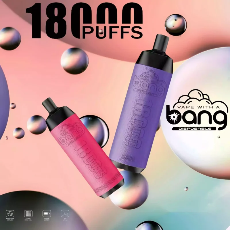 Bang 18000 Puffs Disposable Vape 25ml 650mAh Rechangeable Battery Direct Factory Bulk Buy Wholesale