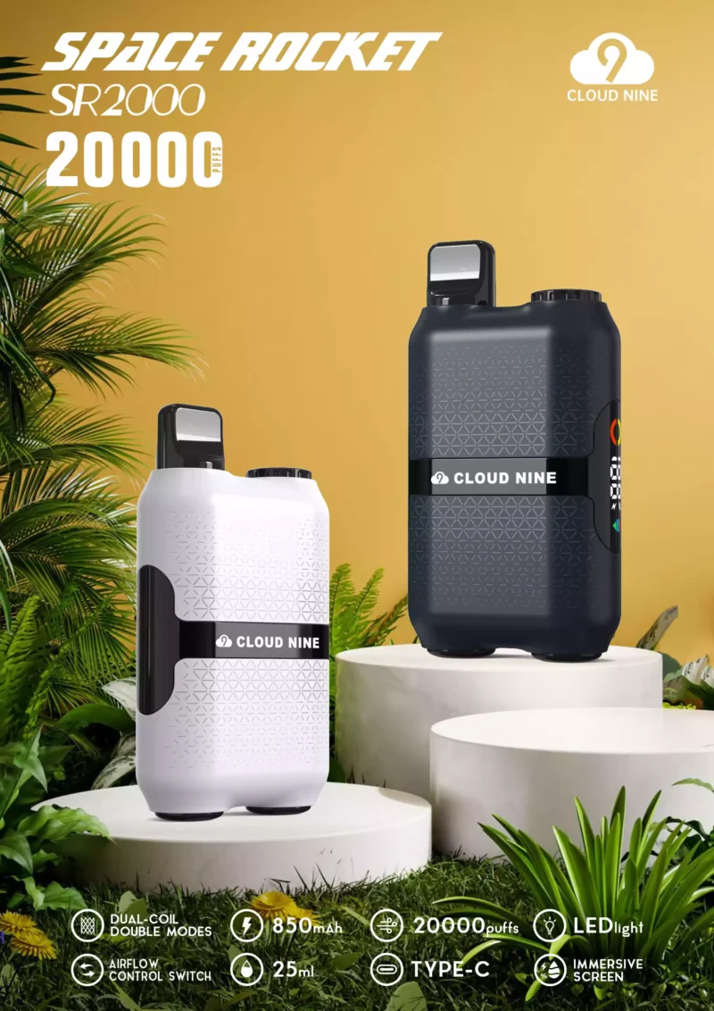Originele Fabriek CLOUD NINE D33 20000 Puffs Groothandel Bulk Koop Wegwerp Vape 5% Nicotine Fresh 10 Smaken 2024 Nieuw (14)