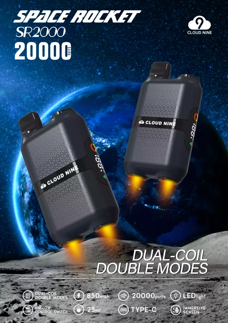 Originele Fabriek CLOUD NINE D33 20000 Puffs Groothandel Bulk Koop Wegwerp Vape 5% Nicotine Fresh 10 Smaken 2024 Nieuw (15)