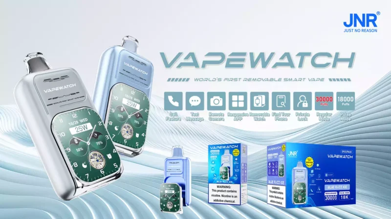 High Capacity JNR Vape Watch 30000 Puffs Disposable Vape with Large Display and Dual Mesh Coil for Bulk Orders