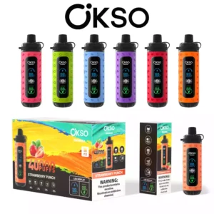 High Quality OKSO Shisha Max 40k with Type C Charging LED Screen and Adjustable Power for Bulk Purchase