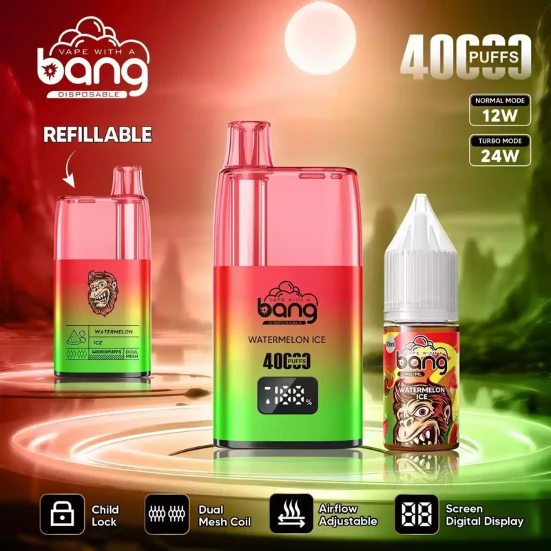 Premium BANG 40K B40S Puffs Disposable Vape with 40000 Puff Capacity and Type C Charging