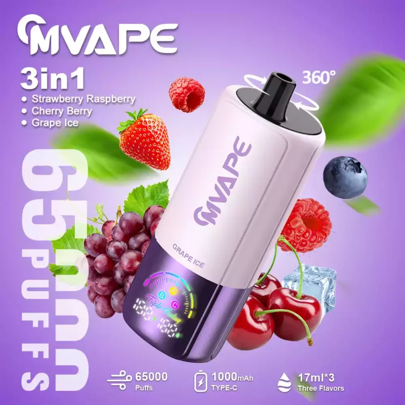 Premium CRYSTAL MARY 3in1 65000 Puffs vape with fast charging and smooth 1.0ohm coil